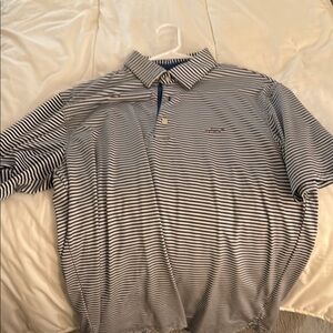 Black and White Polo Shirt with Classic Collar